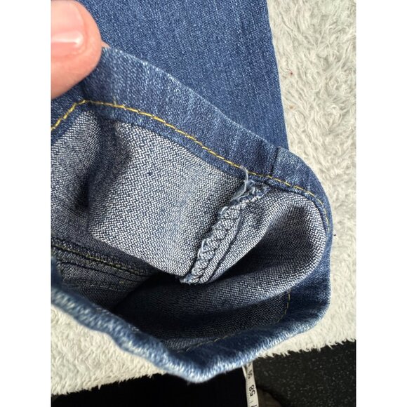 True Religion Billy Super T Womens 29 Jeans USA Blue Denim Orange Stitch NWOT - Picture 14 of 16